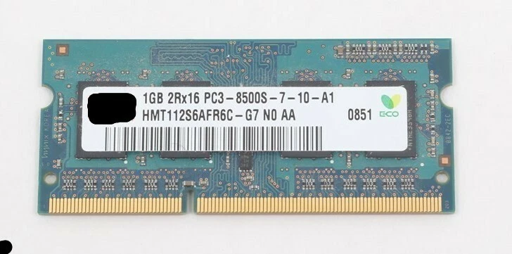 Apple OEM Ram 1GB (1x1GB) DDR3-1066 PC3-8500 soDimm Memory (various brands) - Image 1 of 1
