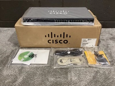 Cisco Small Business 24 port 10 100 1000 Switch SG500-28-K9-NA-RF ✅❤️️✅ NEW! - Image 1 of 4
