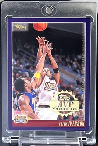 ( /100 ) Allen Iverson 2000-01 Topps MVP Promotion Rare Parallel 76ers HOF 1:179 - Picture 1 of 2