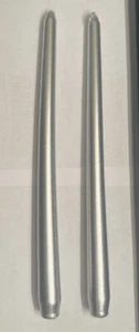Candle-Lite 2 Metallic Silver 11.5” Tapered Candles Formal Wedding Birthday NWT - Picture 1 of 4