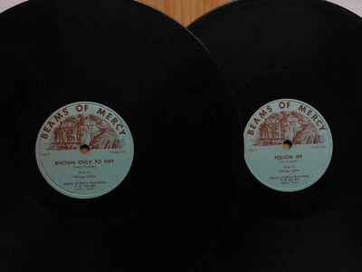Lot of 2 Talmage Butler folk pop gospel Texas 78s Known Only Him Beams Of Mercy - Image 1 of 3