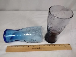 2 Vtg McDonald’s Retro Drinking Glasses 16oz “Speedee” & Arches Advertising - Picture 1 of 16