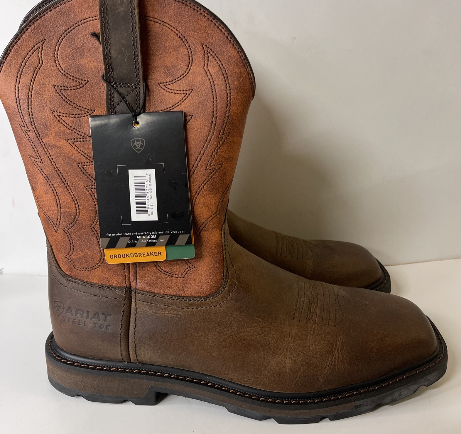 Square Steel Toe Work Boot 10.5 D 