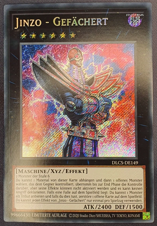 Jinzo Gefächert Secret Rare Yugioh Deutsch Neu Limitierte Auflage DLCS-149 - Bild 1 von 1