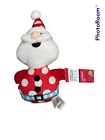 Martha Stewart Pet Stuffed Round Holiday Fat Santa Plush Dog Toy Small Squeaker