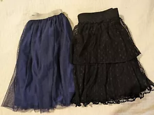 Oshkosh B'Gosh Total Girl Girls Lot of 2 Ruffle Tulle Lined Skirt size 8 - Picture 1 of 4