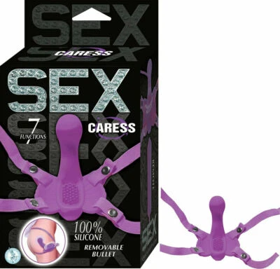 SEX CARESS-PURPLE-7 FUNÇÕES-SILICONE-BALA REMOVÍVEL E CONTROLE REMOTO-NASTOYS - Imagem 1 de 2