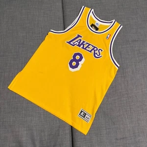 NEW VTG 90s NBA LOS ANGELES LAKERS KOBE BRYANT STARTER JERSEY Sz 48 with tag - Picture 1 of 7