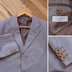 Ermenegildo Zegna Soft Blazer Men's 40R Tan Old Money Designer Light Overcoat - Picture 1 of 7