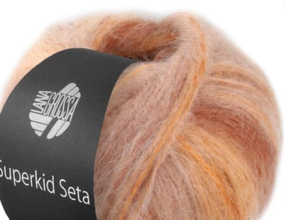 (kg/250€) SUPERKID SETA Kid-Mohair-Seide Lana Grossa 25g F105 Farbverl PORTOFREI - Bild 1 von 2