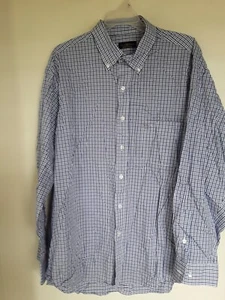 MENS CLUB ROOM PLAID DRESS SHIRT SZ 17 1/2 34-35 - Picture 1 of 3