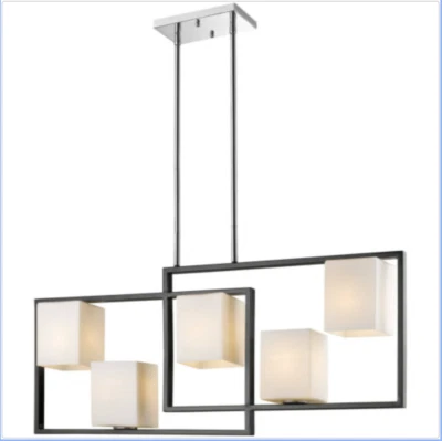 Eglo Lighting 202819A Regis Falls Island luz preta e cromada - Imagem 1 de 4