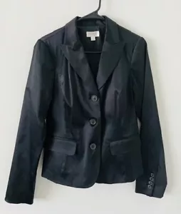 Isaac Mizrahi x Target Womens Cropped Satin Blazer Size M Y2K Business Jacket - Picture 1 of 4