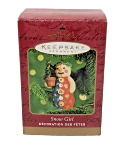 Hallmark Keepsake Ornament SNOW GIRL Snowman 2000 QX8274 Retired - Picture 1 of 7