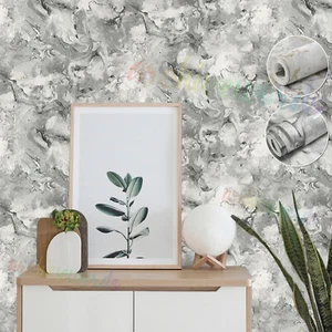 Silver Grey Marble Metallic Wallpaper Ripple Liquid Swirl Effect Shimmer Texture - Picture 1 of 38