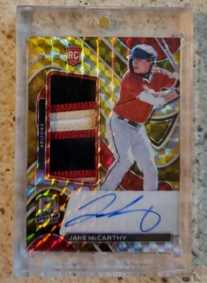 /10 Rare Case Hit 2022 Jake McCarthy Spectra GOLD Rc Multi-Colored Auto Rookie  - Image 1 of 4
