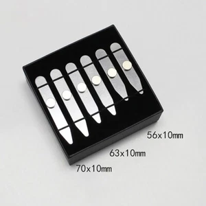 Men's Stainless Steel Collar Stays, 3 Sizes Shirt Inserts for Formal Collar Supp - Picture 1 of 7