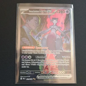 Pokemon Ewige Rivalen - Team Rockets Mewtu ex 231/182 Full Art NM+ Deutsch - Bild 1 von 10