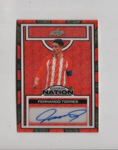FERNANDO TORRES 1/1 AUTOGRAPH 2025 LEAF FUTBOL NATION ONE OF ONE RED AUTO FA-FT1 - Picture 1 of 2