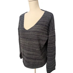 United By Blue Organic Cotton V-Neck Women's Long Sleeve Sweater Size XL Soft - Picture 1 of 5