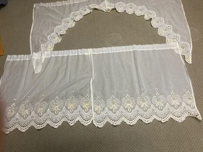 De colección 4 Piezas JCPenney Floral Transparente Cortinas de Cocina Shabby Chic Casa de Campo Ver Fotos Foto 1 de 4