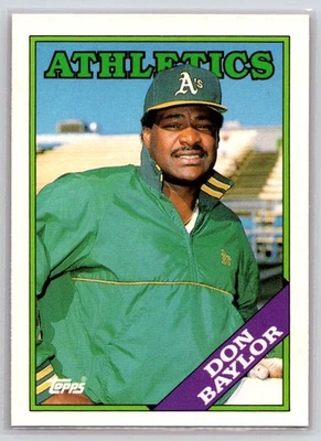 1988 Topps Traded #11T Don Baylor Oakland Athletics - Image 1 of 2