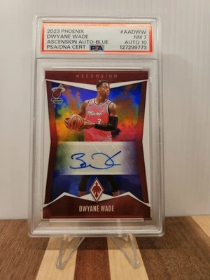 2023 Phoenix- Dwyane Wade  #AA-DWW Blue Ascension Auto /15 PSA - NM 7 Auto 10 - Image 1 of 2