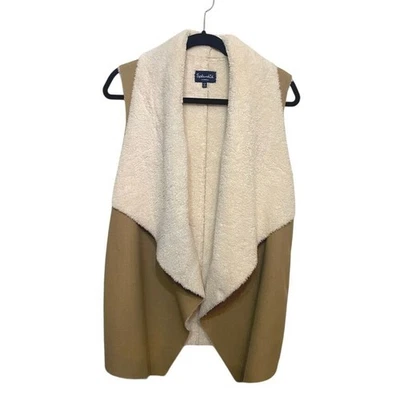 Espléndido Chaleco Sherpa, Ta y Crema Para Mujer Talla XS Foto 1 de 4