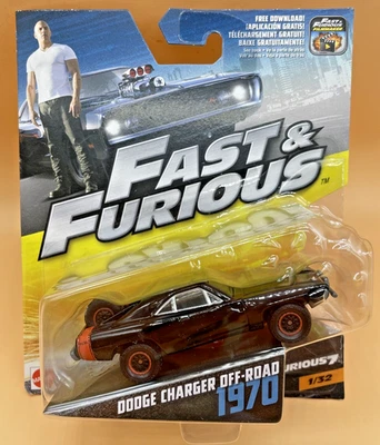 Fast & Furious 1970 Dodge Charger Off-Road Mattel 1:32 Diecast Car New Gift Idea - Image 1 of 4