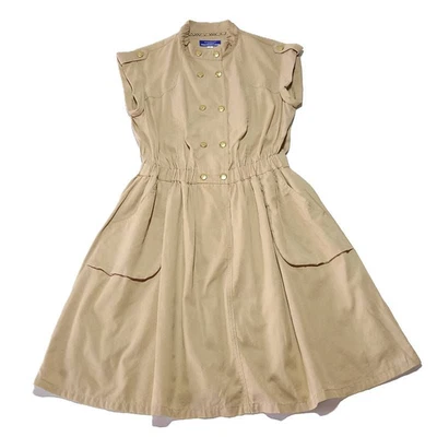 Burberry London BLue Label Sleeveless Flare Dress in Beige [38/VG] LTD From JP - Image 1 of 4