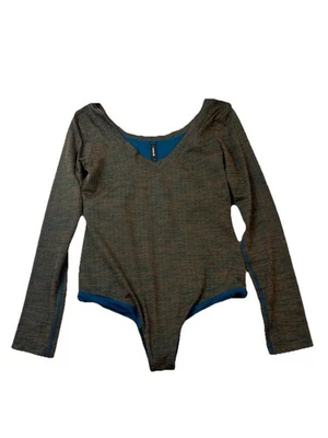 Body para mujer Hurley XL marrón azul manga larga elástico surf natación top nuevo con etiquetas Foto 1 de 4