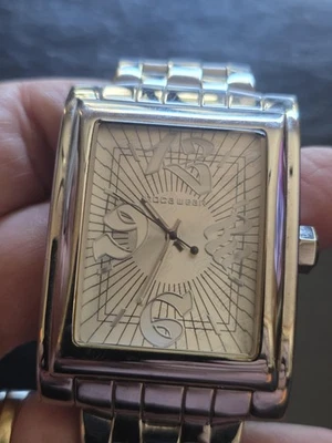 Rocawear Watch Mens Silver Square Face Bracelet Oversized Numbers Hip Hop Style - Image 1 of 3