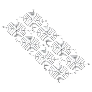 92mm Fan Finger Grill, 8 Pack Metal Grill Protector Guard, Silver - Afbeelding 1 van 5
