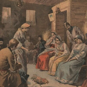 Noël en Russie - - Gravure de presse 1894 - Imagen 1 de 2