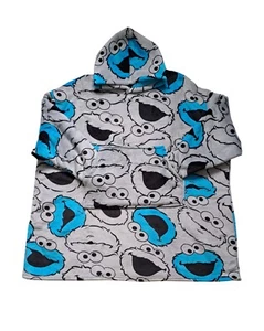 Acogedora sudadera con capucha unisex con licencia Cookie Monster de gran tamaño manta de descanso talla única - Imagen 1 de 5