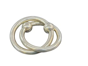 Tiffany & Co. Double Ring Baby Rattle Sterling Silver 925 Circa. 1887 - Picture 1 of 6