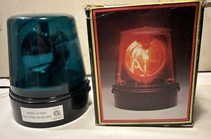 Vintage Revolving Warning Aqua Beacon Light with Box - Picture 1 of 14