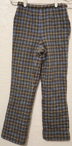 Pantalones de LANA PENDLETON vintage años 60-70 para mujer talla 12 acampanados a cuadros retro originales - Imagen 1 de 13