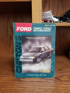 CHILTON Repair Guide Manual 8271 FORD TEMPO Mercury Topaz 1984 - 1994 - Bild 1 von 5