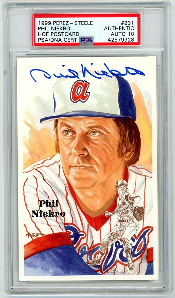 Phil Niekro Signed Perez Steele - PSA DNA 10 - Image 1 of 1