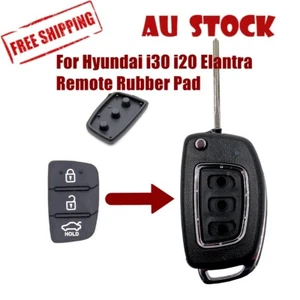 2 PCs 3 Button Flip Key Replacement Remote Rubber Pad Hyundai i30 i20 Elantra AU - Picture 1 of 3