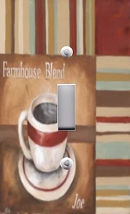 Lichtschalter Teller & Steckdosenabdeckungen BAUERNHAUS TASSE JOE KAFFEE - Bild 1 von 26