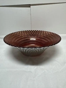 Cuenco vintage de lámina de oro de vidrio rojo - Imagen 1 de 6