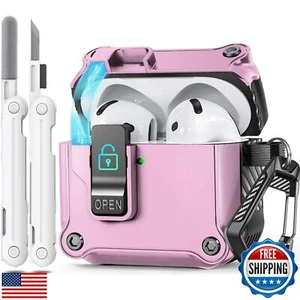 Coque pour AirPods 4ème Génération Étuis avec Kit Nettoyeur et Porte-clés, Ekoonpft - Photo 1 sur 5