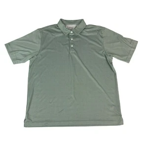 Walter Hagen Essentials Men's Golf Polo L Green White Black 100% Polyester - Picture 1 of 6