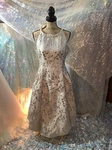 Jonathan Simkhai Champagne Matelasse Bubble Skirt Midi Gown NWT - Picture 1 of 8