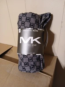 Michael Kors Loungewear Mens One Knit Pant Pajama MK Logo Gray Black Sz XL - Picture 1 of 4