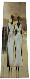 Oil Painting Artwork Hand Painted Canvas African Ladies Modern 30 x 90 cm - Picture 1 of 24