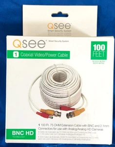 100ft 75 OHM BNC Video Power Wire Cord for Zmodo Q-See PTZ Lorex Camera Cable - Picture 1 of 4