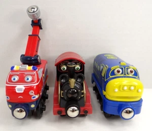Chuggington Wooden Railway Trains Old Puffer Pete Brewster Patroller Jackman - Picture 1 of 6